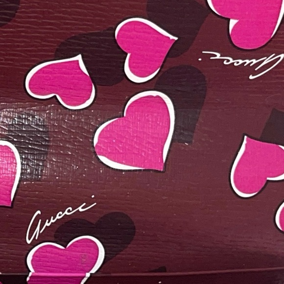 🩷 Gucci Heart Interlocking GG Long Continental Snap Wallet Pink Limited Edition - Picture 14 of 15